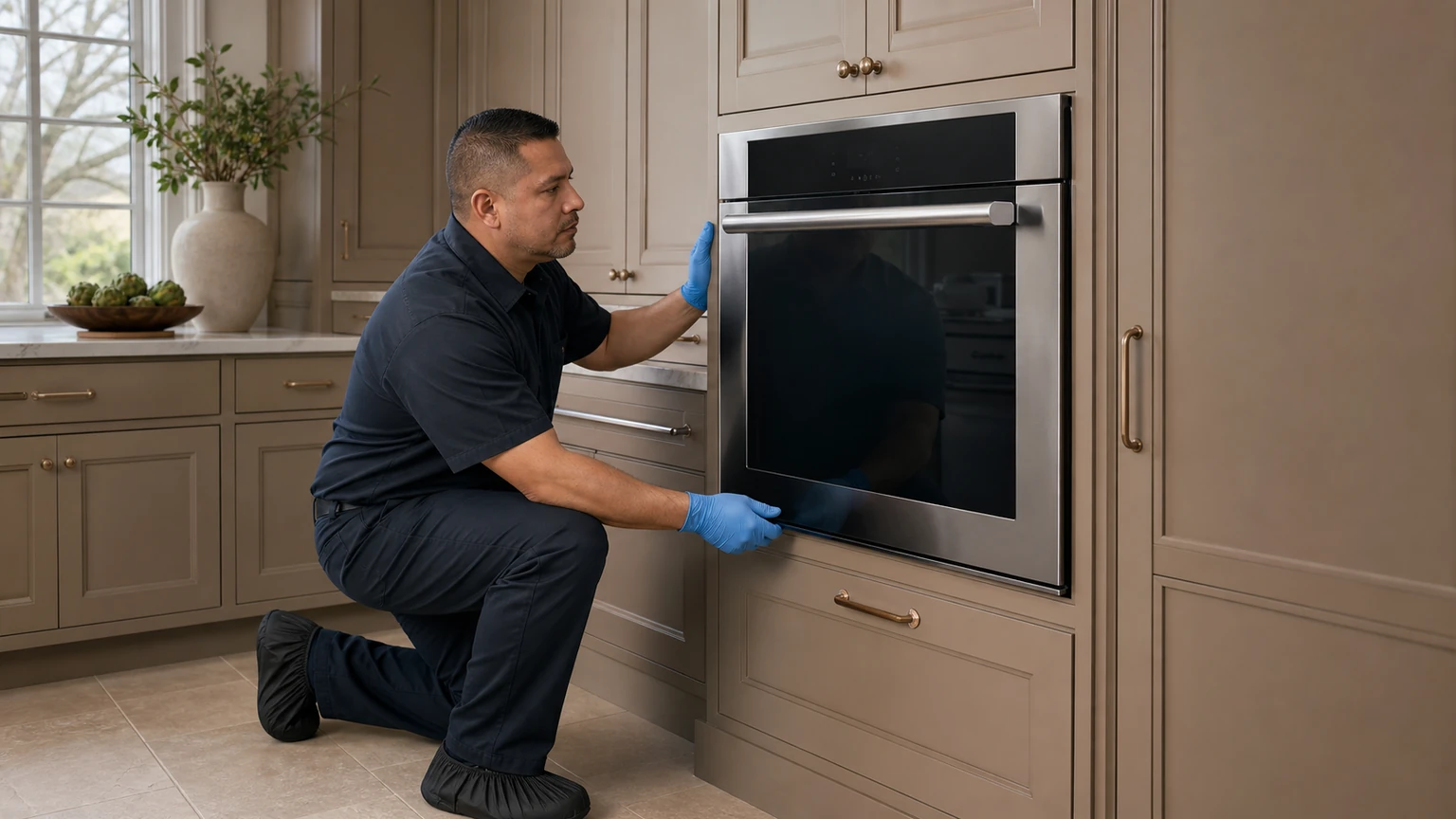 Built-in wall oven diagnostic visit in the service area